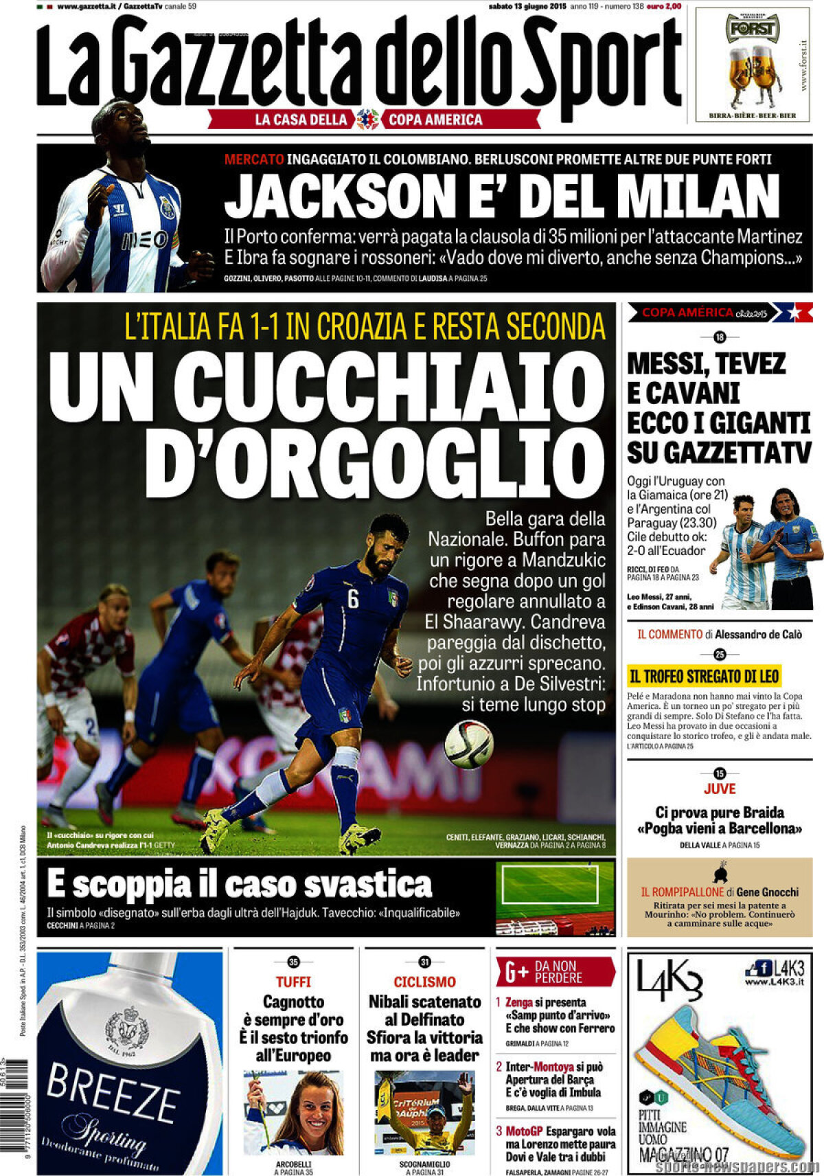 Ce scriu azi ziarele de sport din lume (13 iunie 2015)