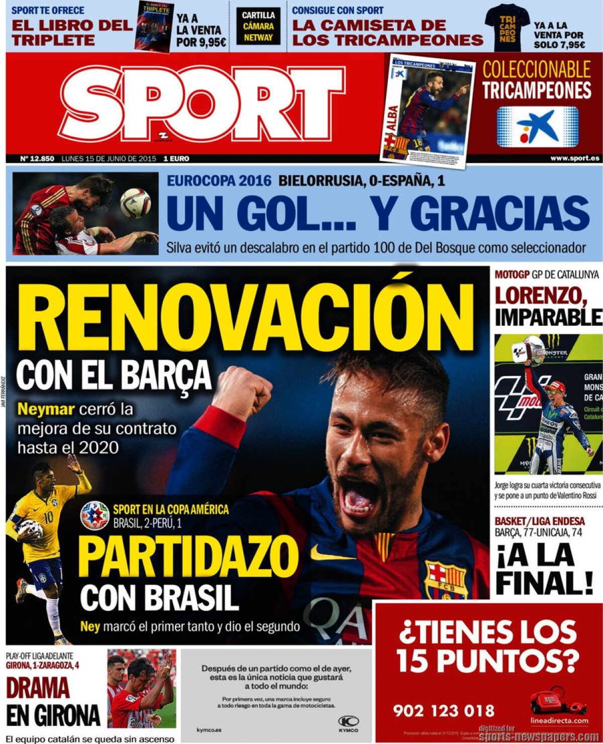 Ce scriu azi ziarele de sport din lume (15 iunie 2015)