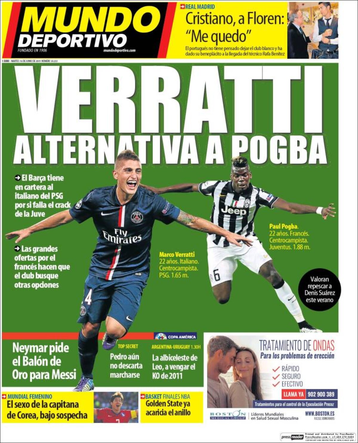 Ce scriu azi ziarele de sport din lume (16 iunie 2015)