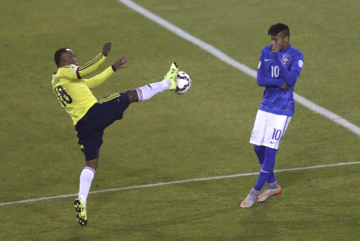 VIDEO și FOTO Continuă surprizele la Copa America » Columbia a învins Brazilia! Jucătorii și-a pierdut cumpătul, iar Neymar a fost eliminat