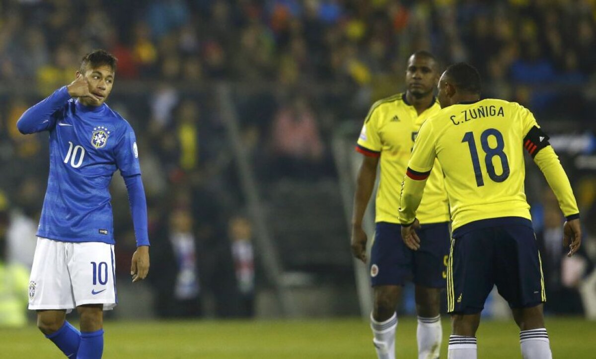 VIDEO și FOTO Continuă surprizele la Copa America » Columbia a învins Brazilia! Jucătorii și-a pierdut cumpătul, iar Neymar a fost eliminat