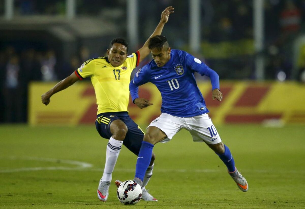 VIDEO și FOTO Continuă surprizele la Copa America » Columbia a învins Brazilia! Jucătorii și-a pierdut cumpătul, iar Neymar a fost eliminat