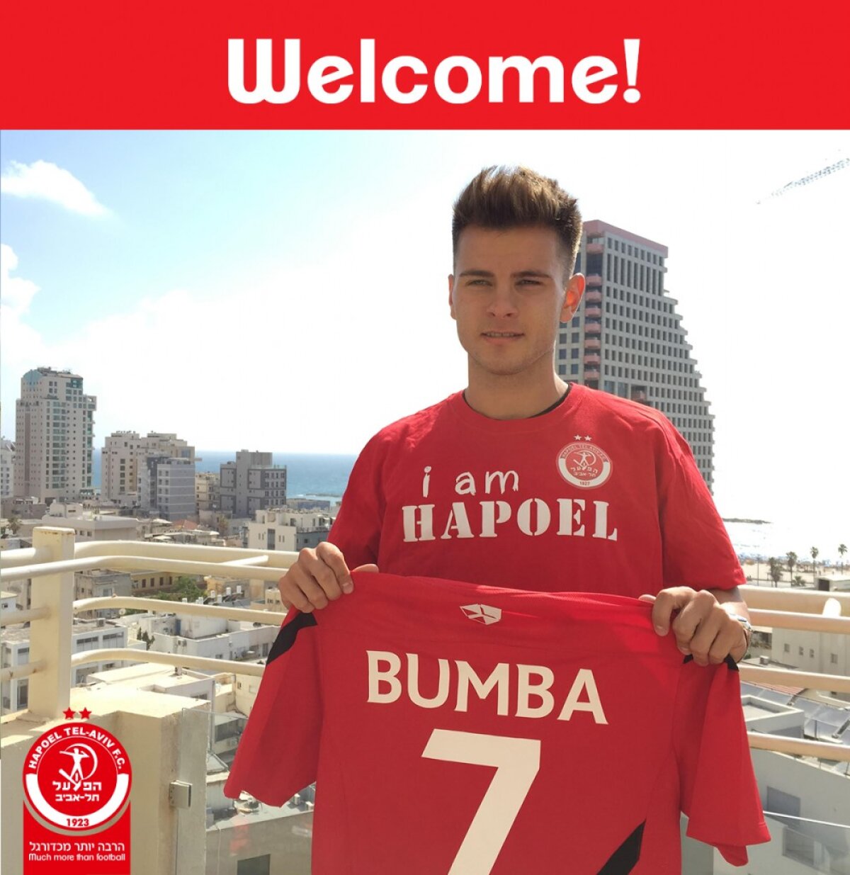 FOTO Bumba și Pintilii au fost prezentați la Tel Aviv » Fostul căpitan al Stelei, fericit la parafarea contractului: ”E o cinste să joc la un club mare”