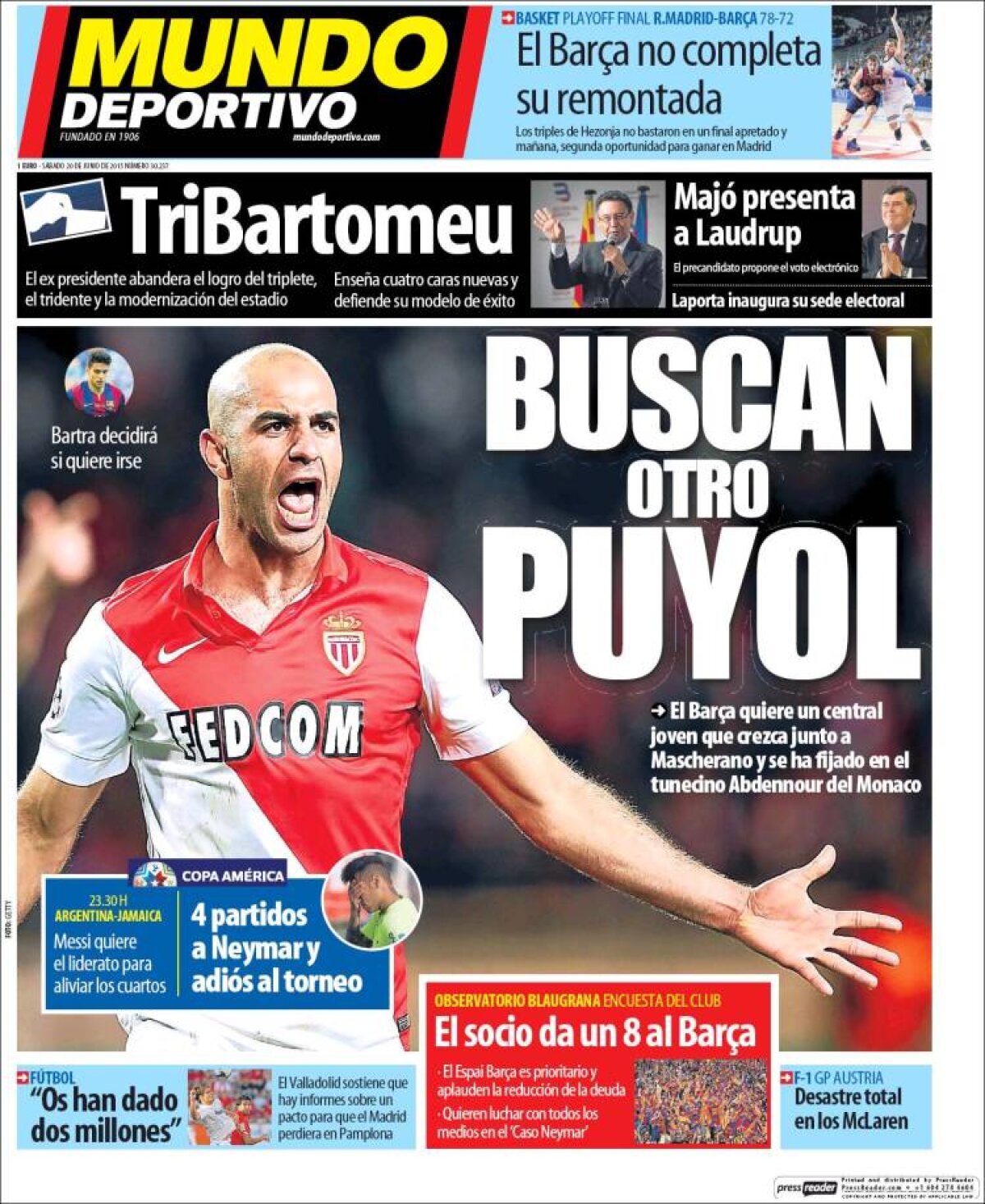 Ce scriu azi ziarele de sport din lume (20 iunie 2015)