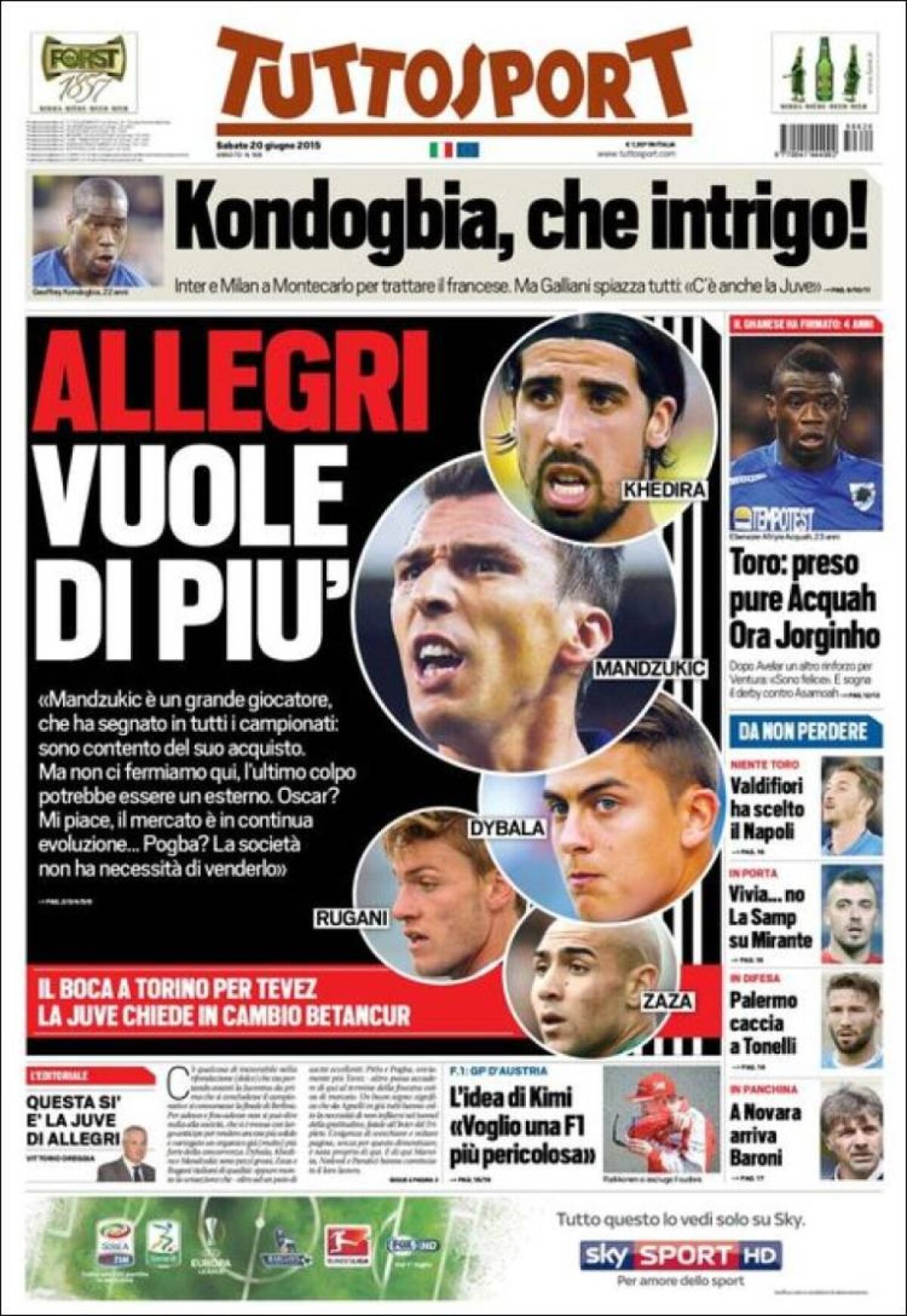 Ce scriu azi ziarele de sport din lume (20 iunie 2015)