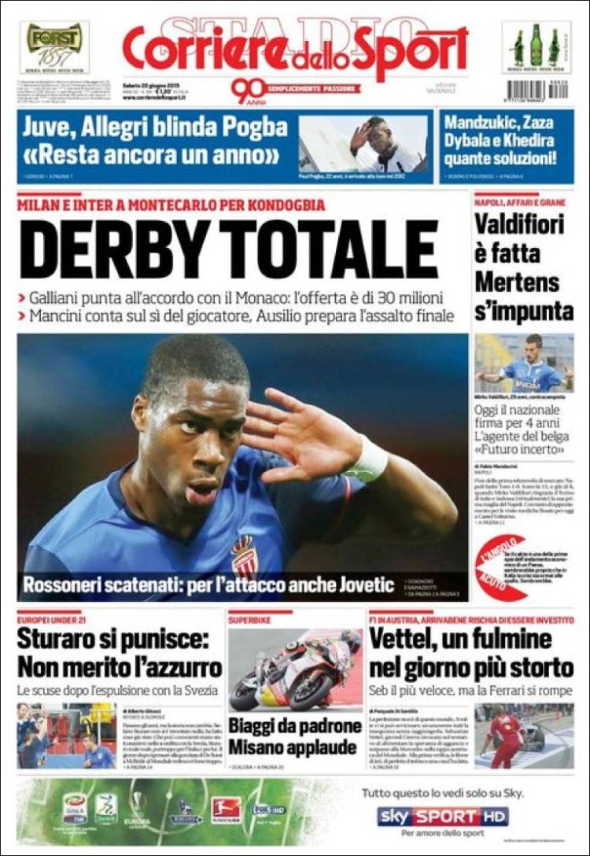 Ce scriu azi ziarele de sport din lume (20 iunie 2015)