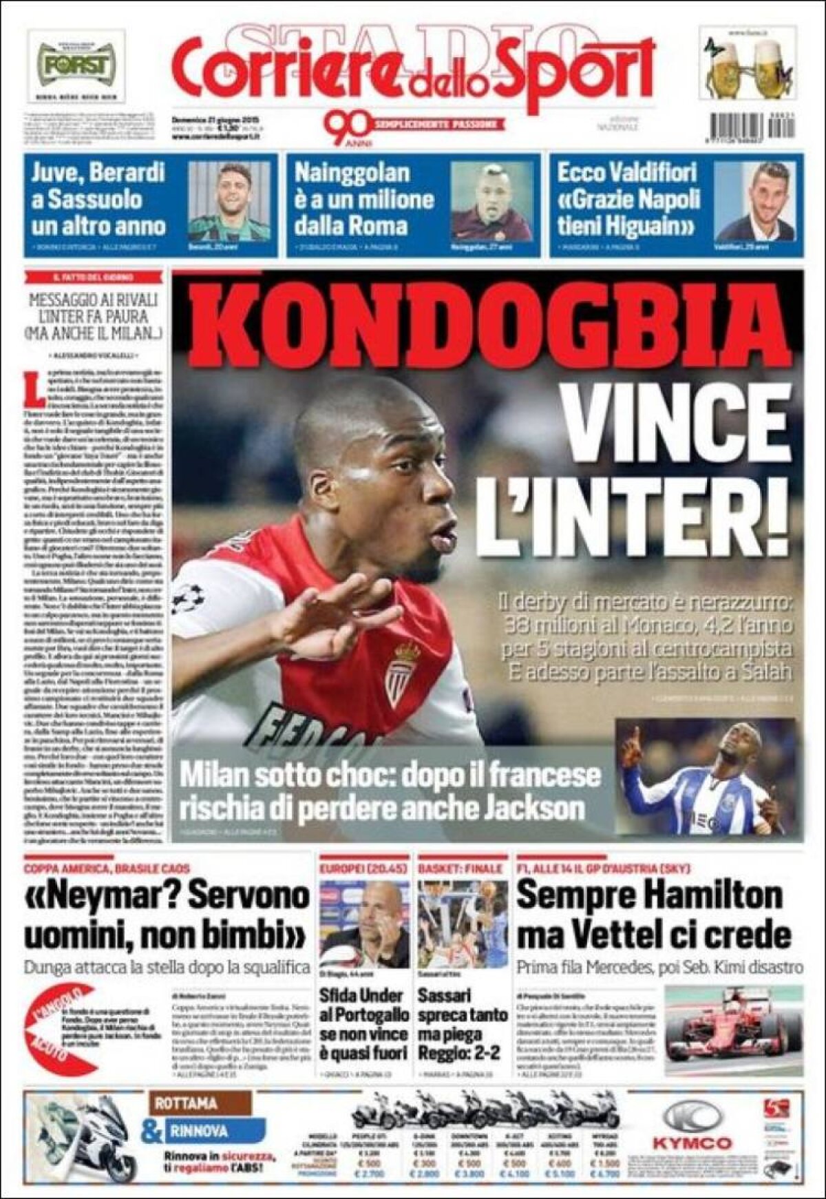 Ce scriu azi ziarele de sport din lume (21 iunie 2015)