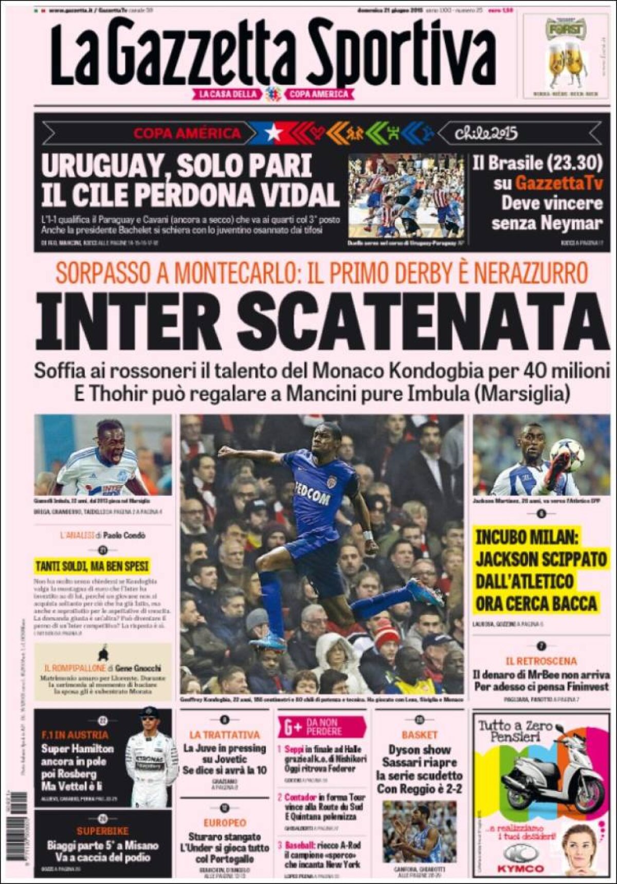 Ce scriu azi ziarele de sport din lume (21 iunie 2015)