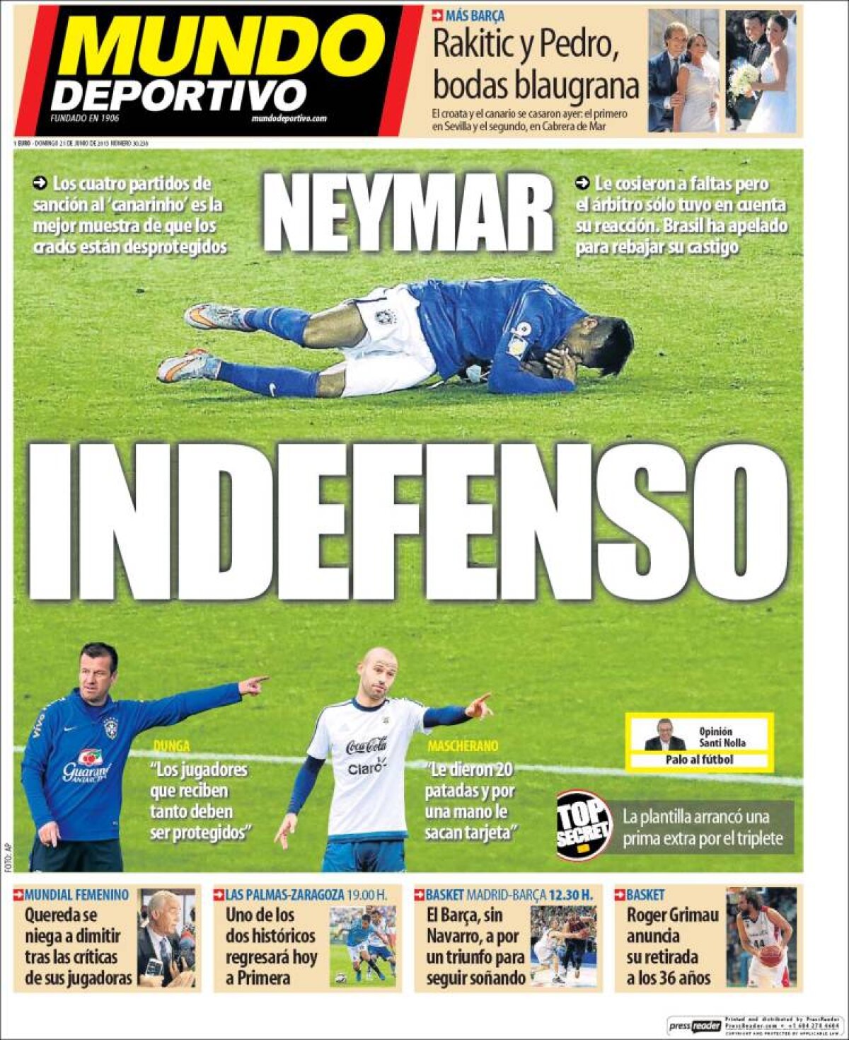 Ce scriu azi ziarele de sport din lume (21 iunie 2015)