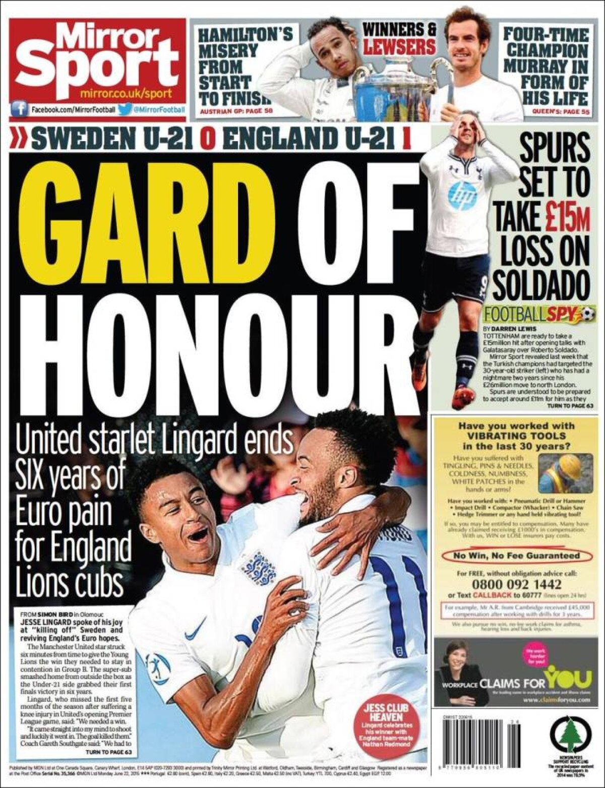 Ce scriu azi ziarele de sport din lume (22 iunie 2015)