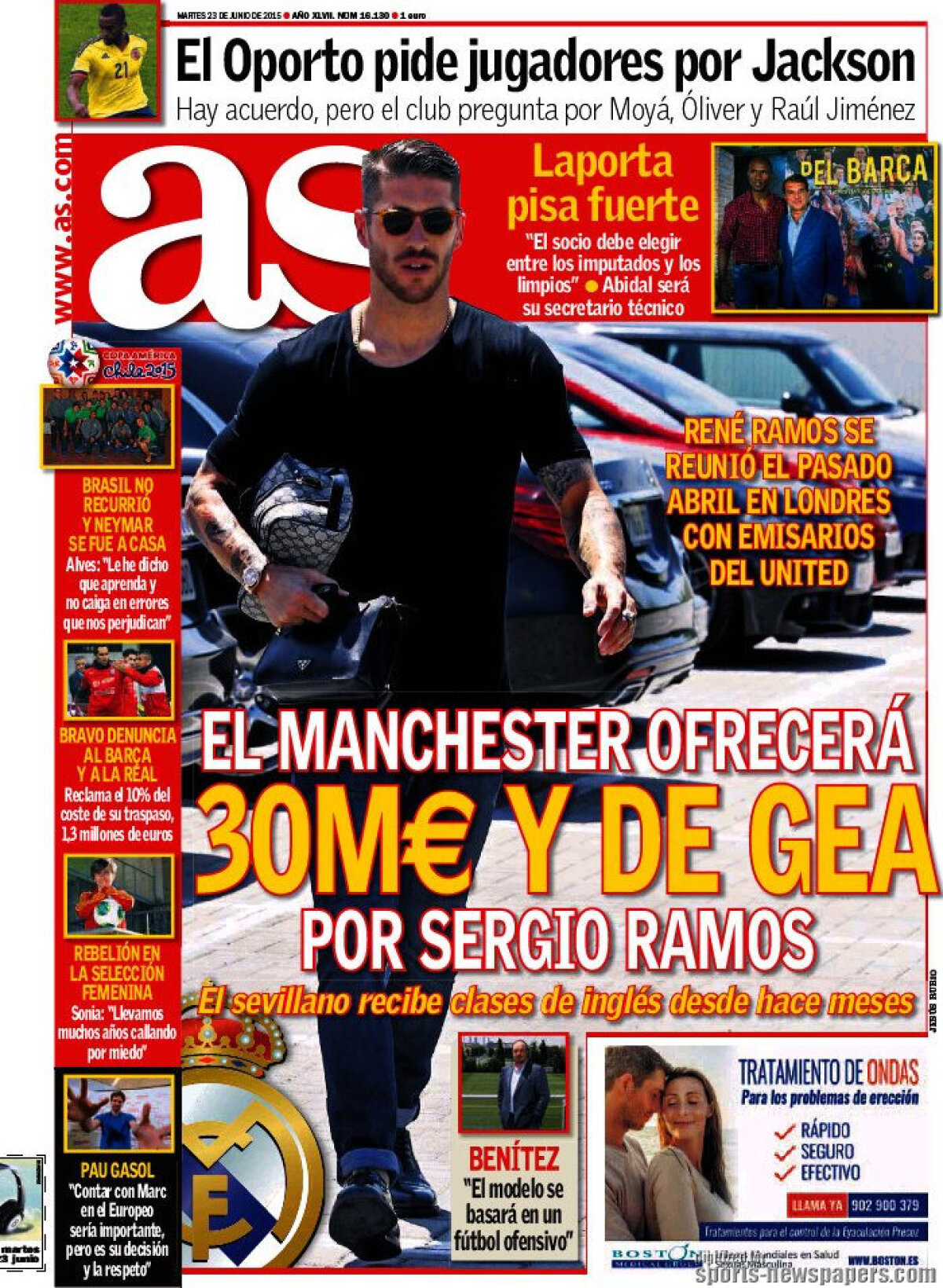 Ce scriu azi ziarele de sport din lume (23 iunie 2015)