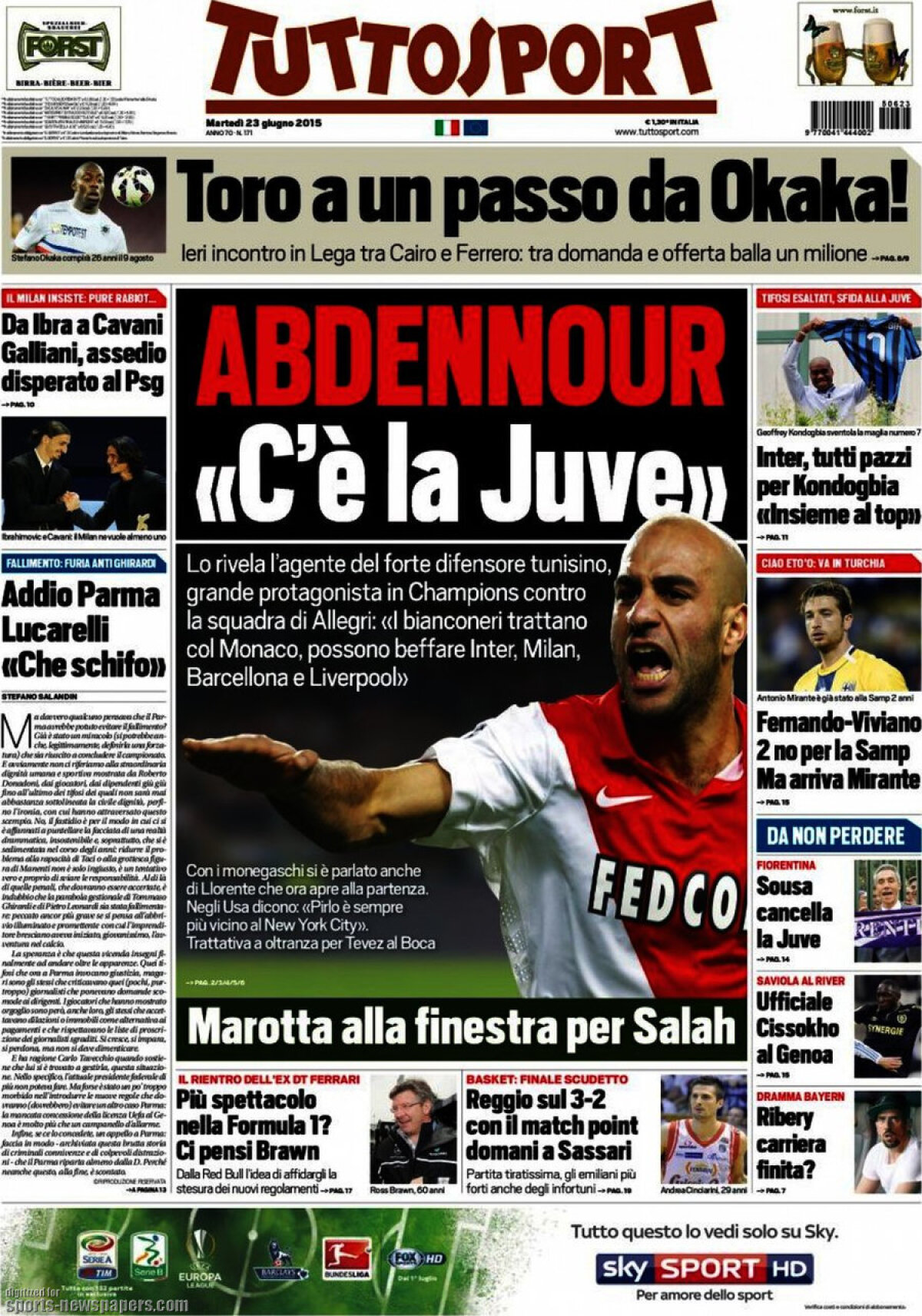 Ce scriu azi ziarele de sport din lume (23 iunie 2015)