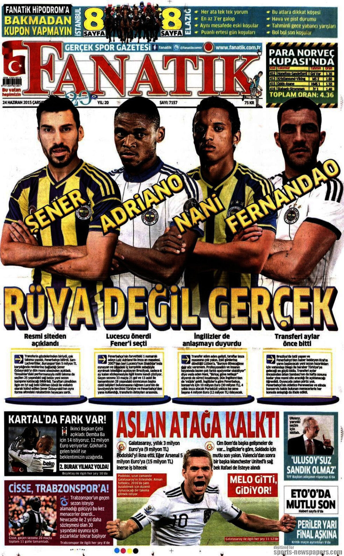 Ce scriu azi ziarele de sport din lume (24 iunie 2015)