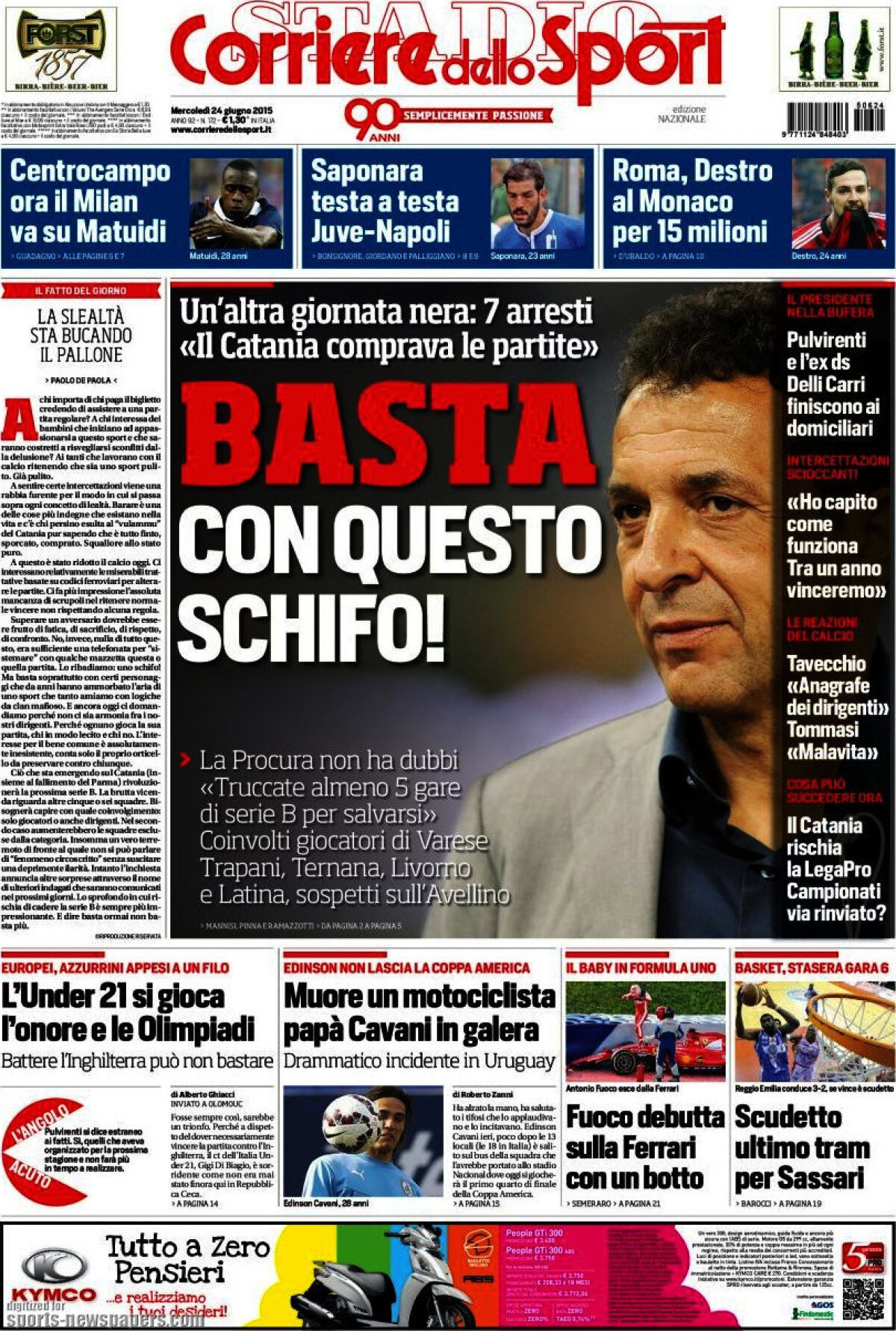 Ce scriu azi ziarele de sport din lume (24 iunie 2015)