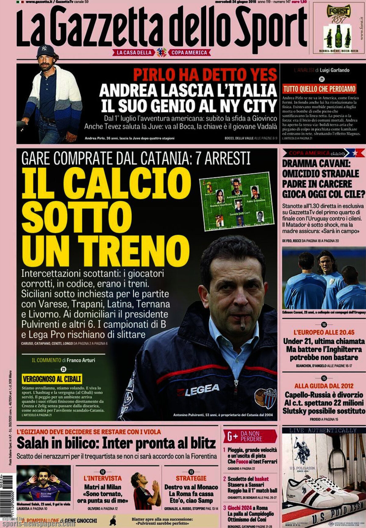 Ce scriu azi ziarele de sport din lume (24 iunie 2015)