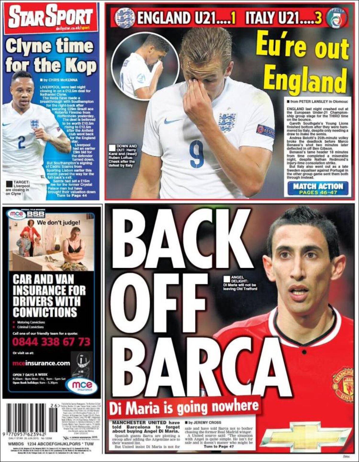 Ce scriu azi ziarele de sport din lume (25 iunie 2015)