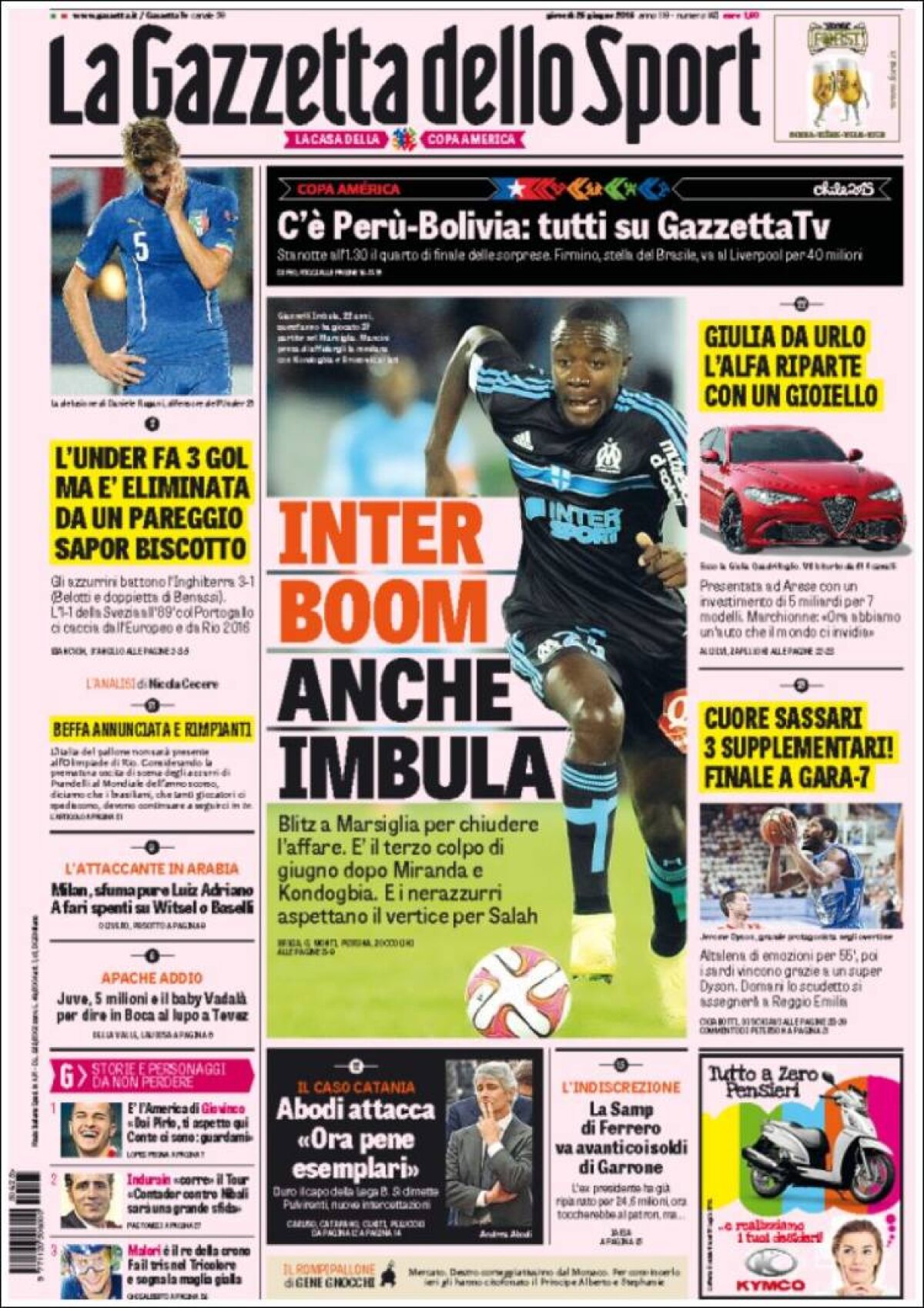 Ce scriu azi ziarele de sport din lume (25 iunie 2015)