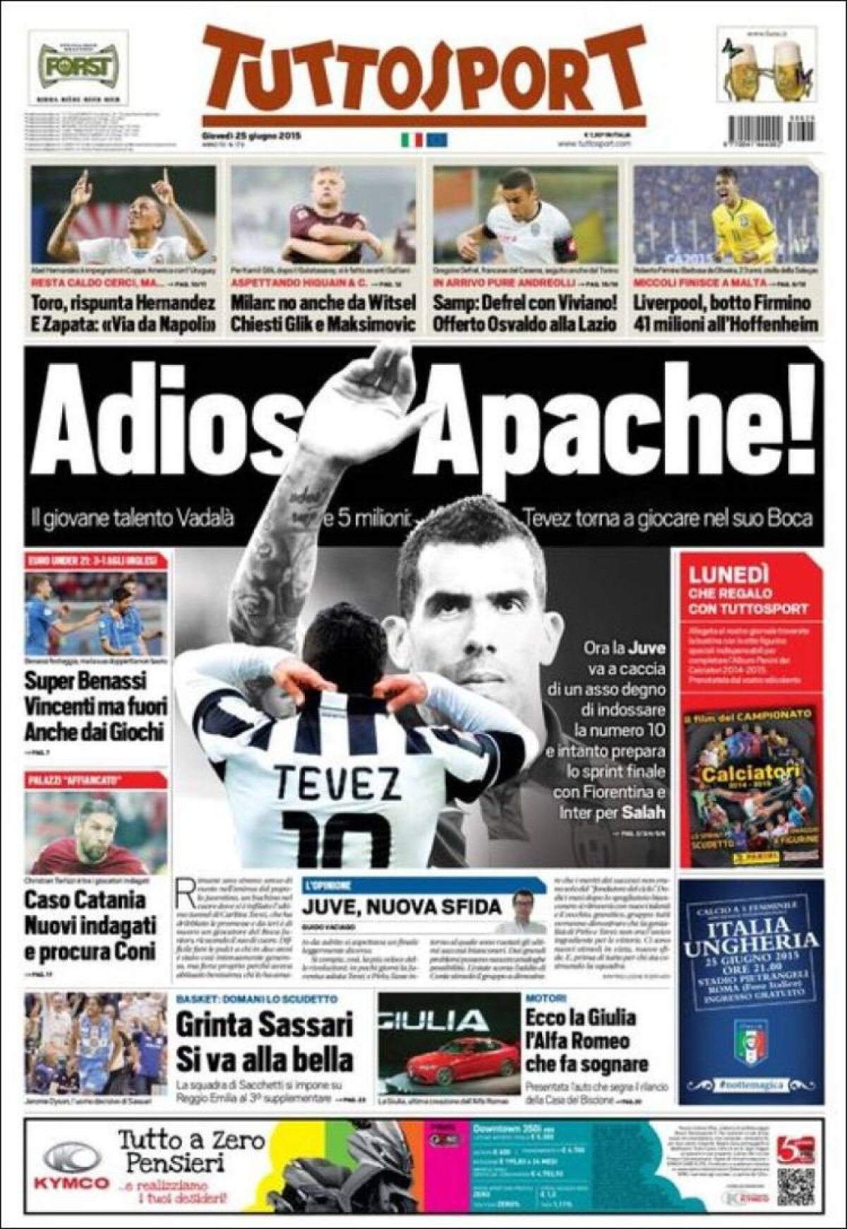 Ce scriu azi ziarele de sport din lume (25 iunie 2015)