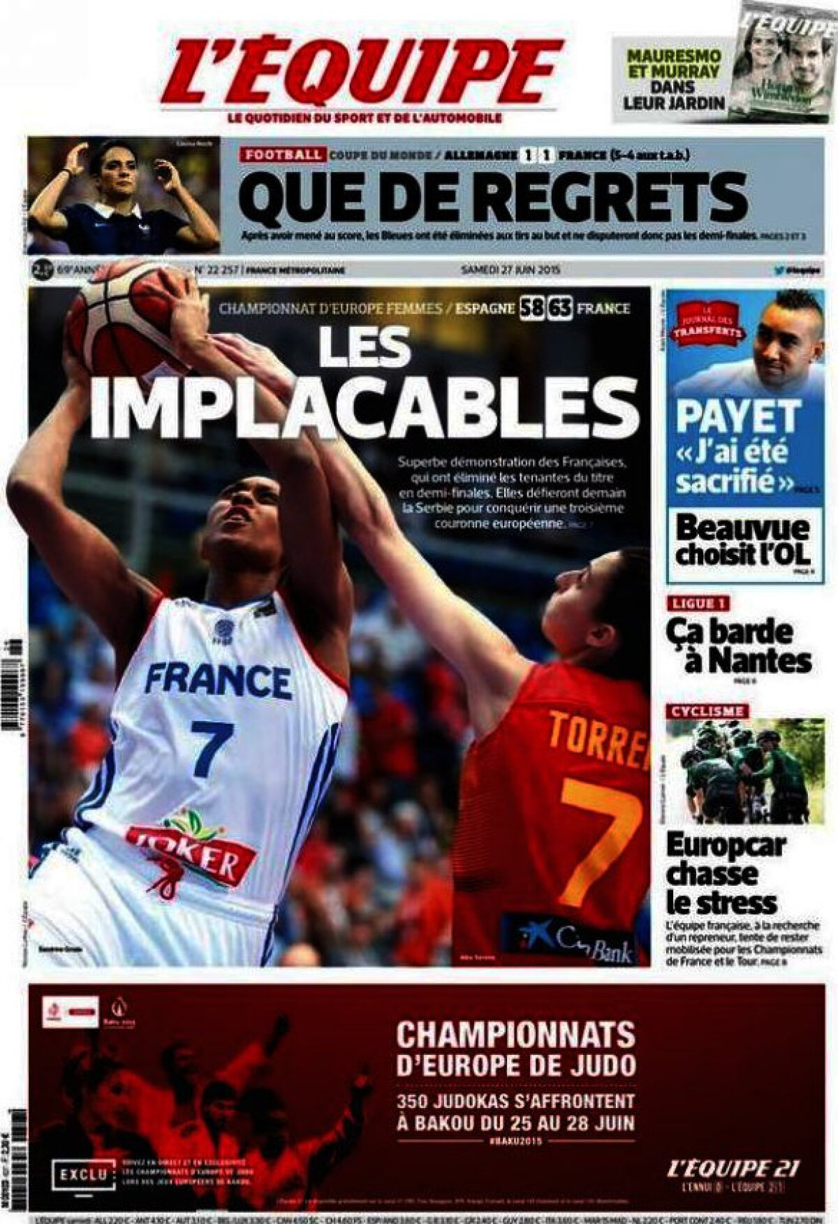 Ce scriu azi ziarele de sport din lume (27 iunie 2015)