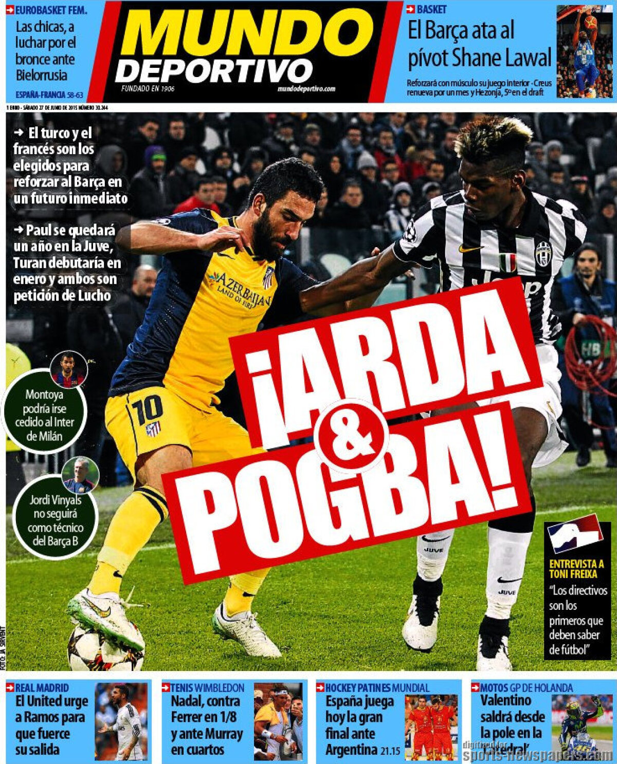 Ce scriu azi ziarele de sport din lume (27 iunie 2015)