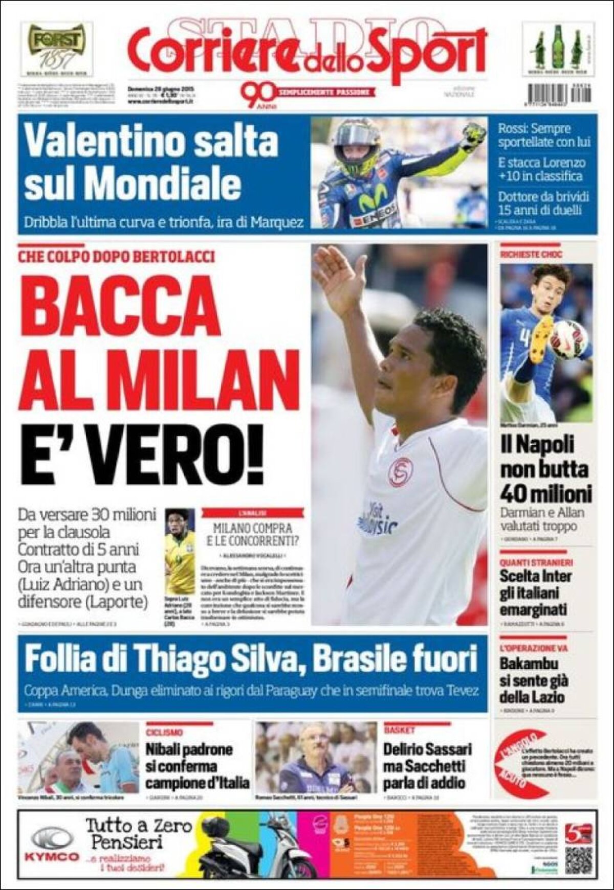 Ce scriu azi ziarele de sport din lume (28 iunie 2015)