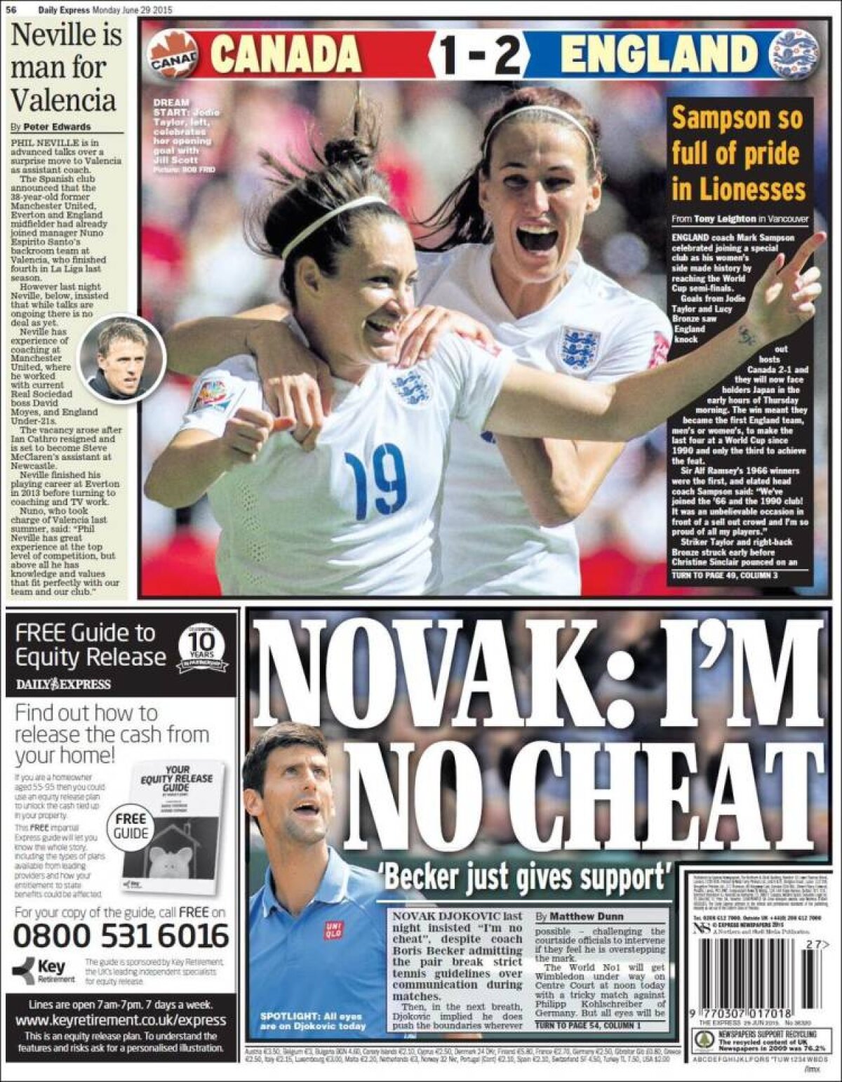 Ce scriu azi ziarele de sport din lume (29 iunie 2015)