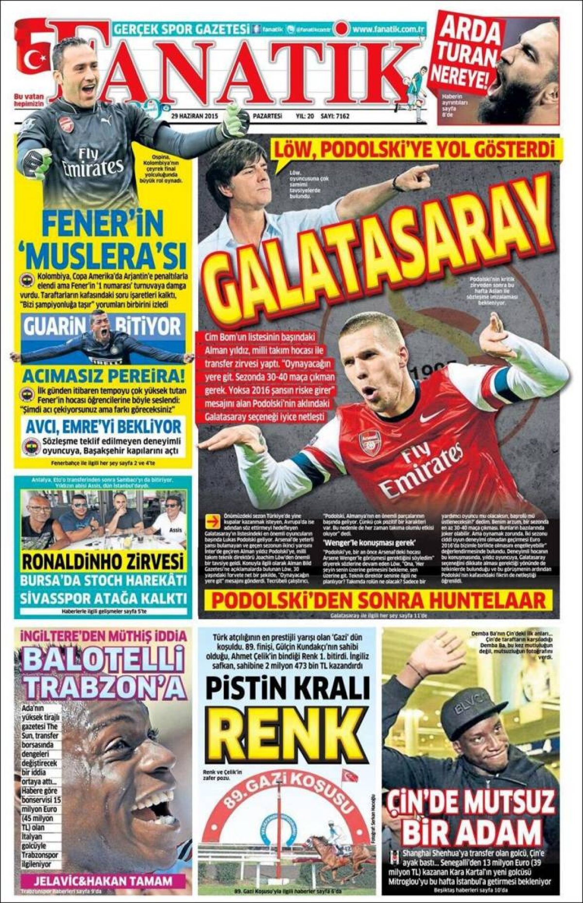 Ce scriu azi ziarele de sport din lume (29 iunie 2015)