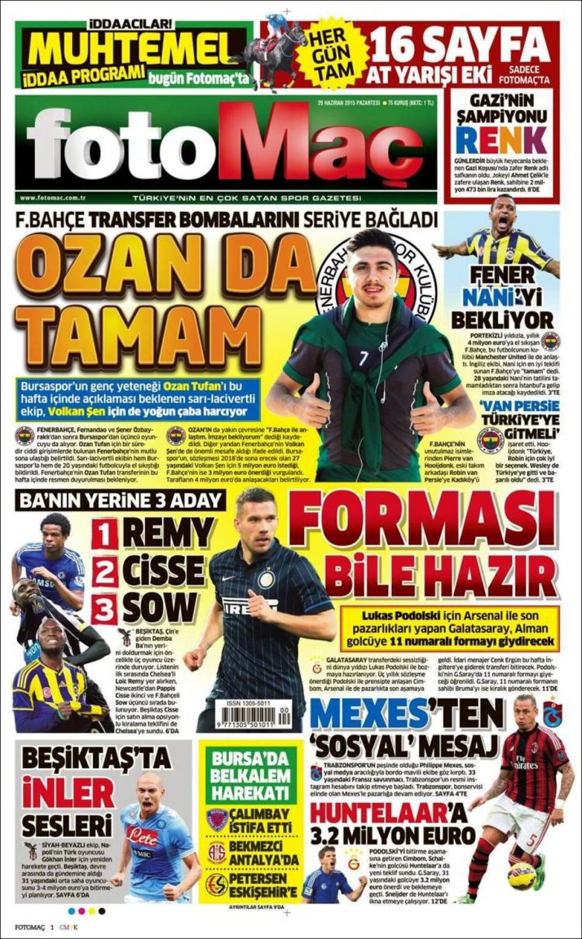 Ce scriu azi ziarele de sport din lume (29 iunie 2015)