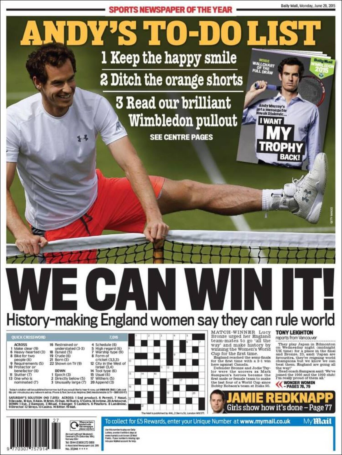 Ce scriu azi ziarele de sport din lume (29 iunie 2015)