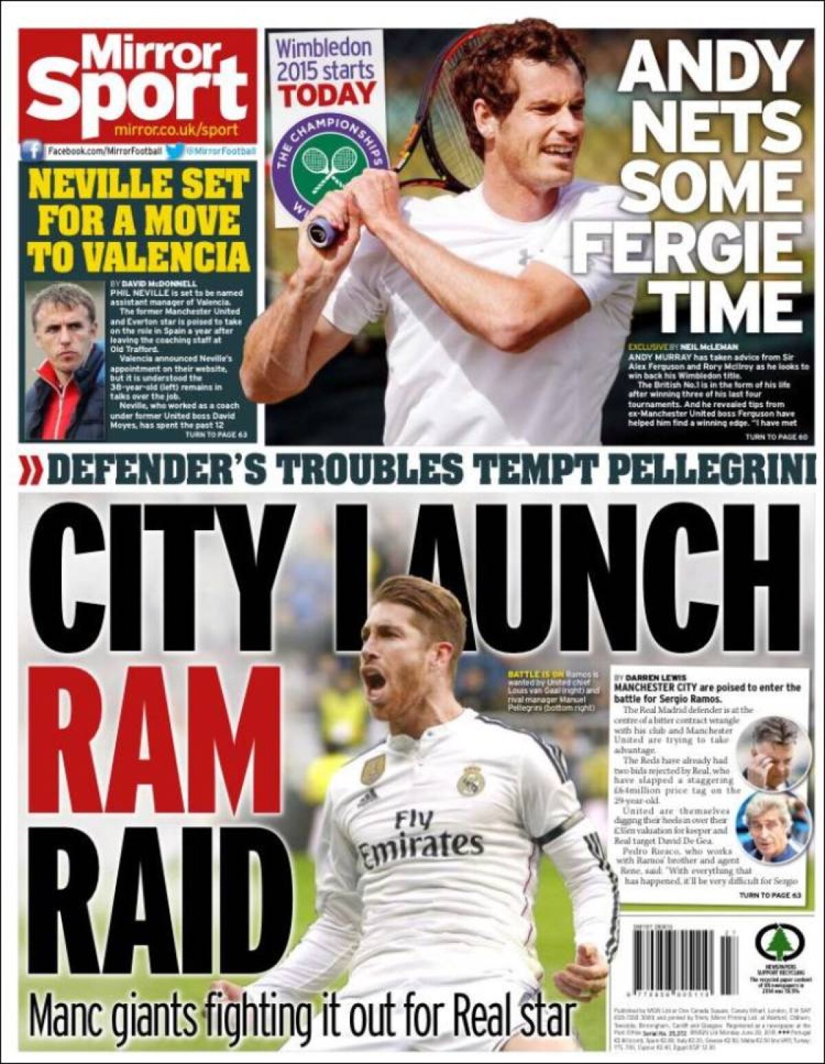 Ce scriu azi ziarele de sport din lume (29 iunie 2015)