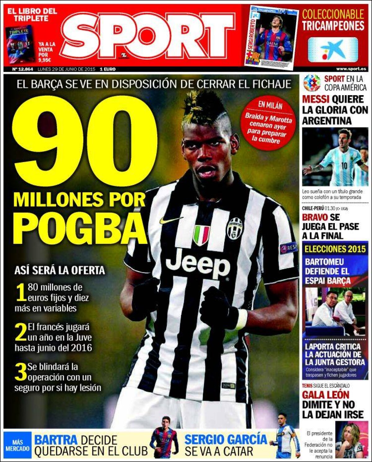 Ce scriu azi ziarele de sport din lume (29 iunie 2015)