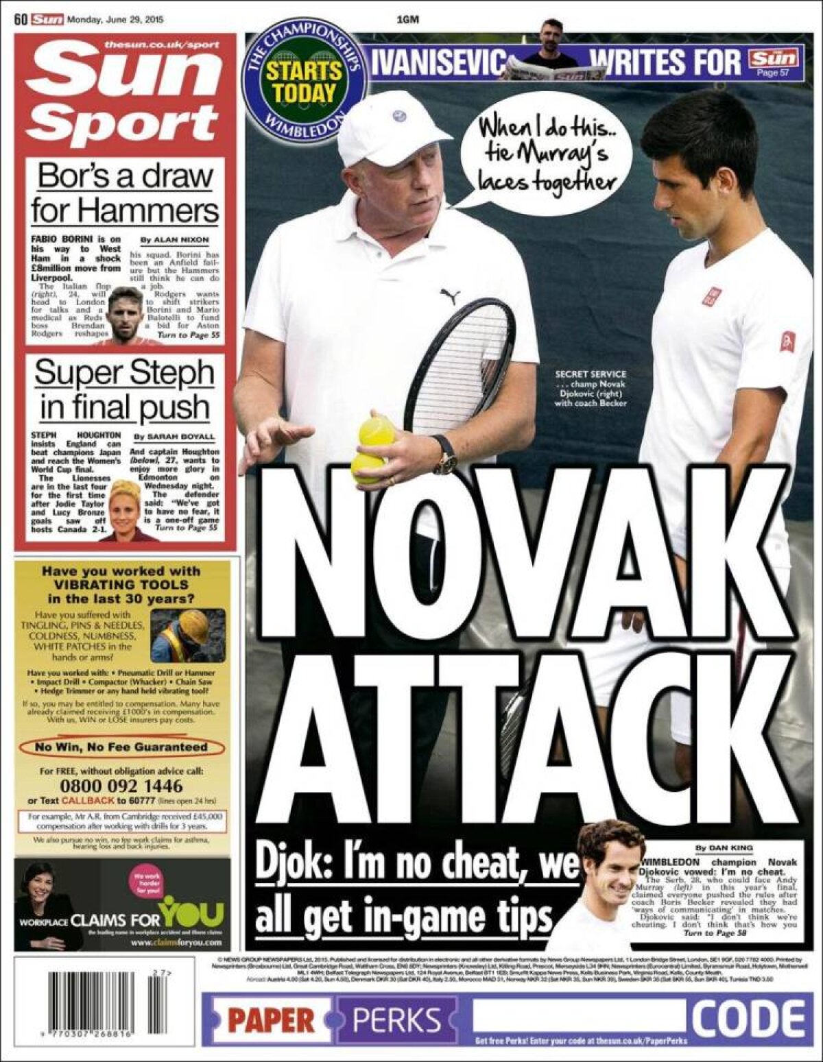 Ce scriu azi ziarele de sport din lume (29 iunie 2015)