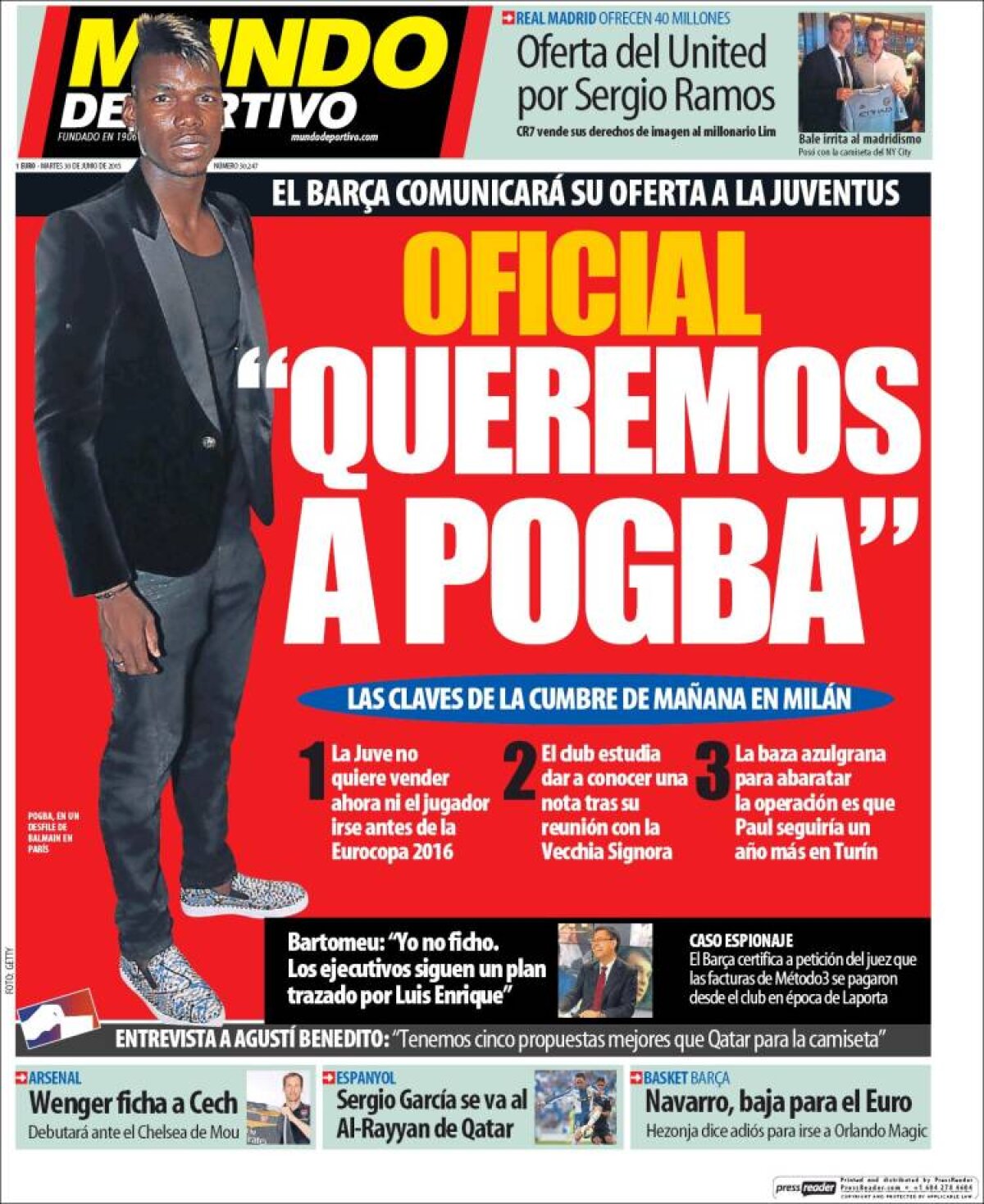 Ce scriu azi ziarele de sport din lume (30 iunie 2015)