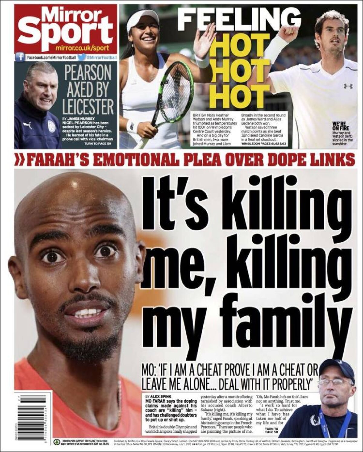 Ce scriu azi ziarele de sport din lume (1 iulie 2015)