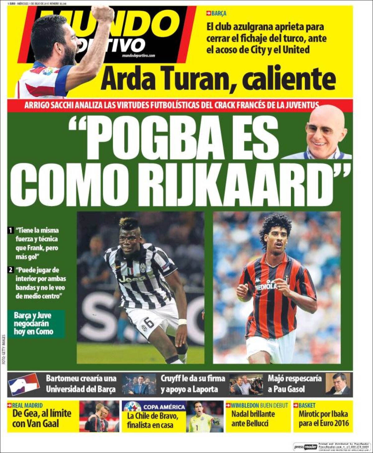 Ce scriu azi ziarele de sport din lume (1 iulie 2015)