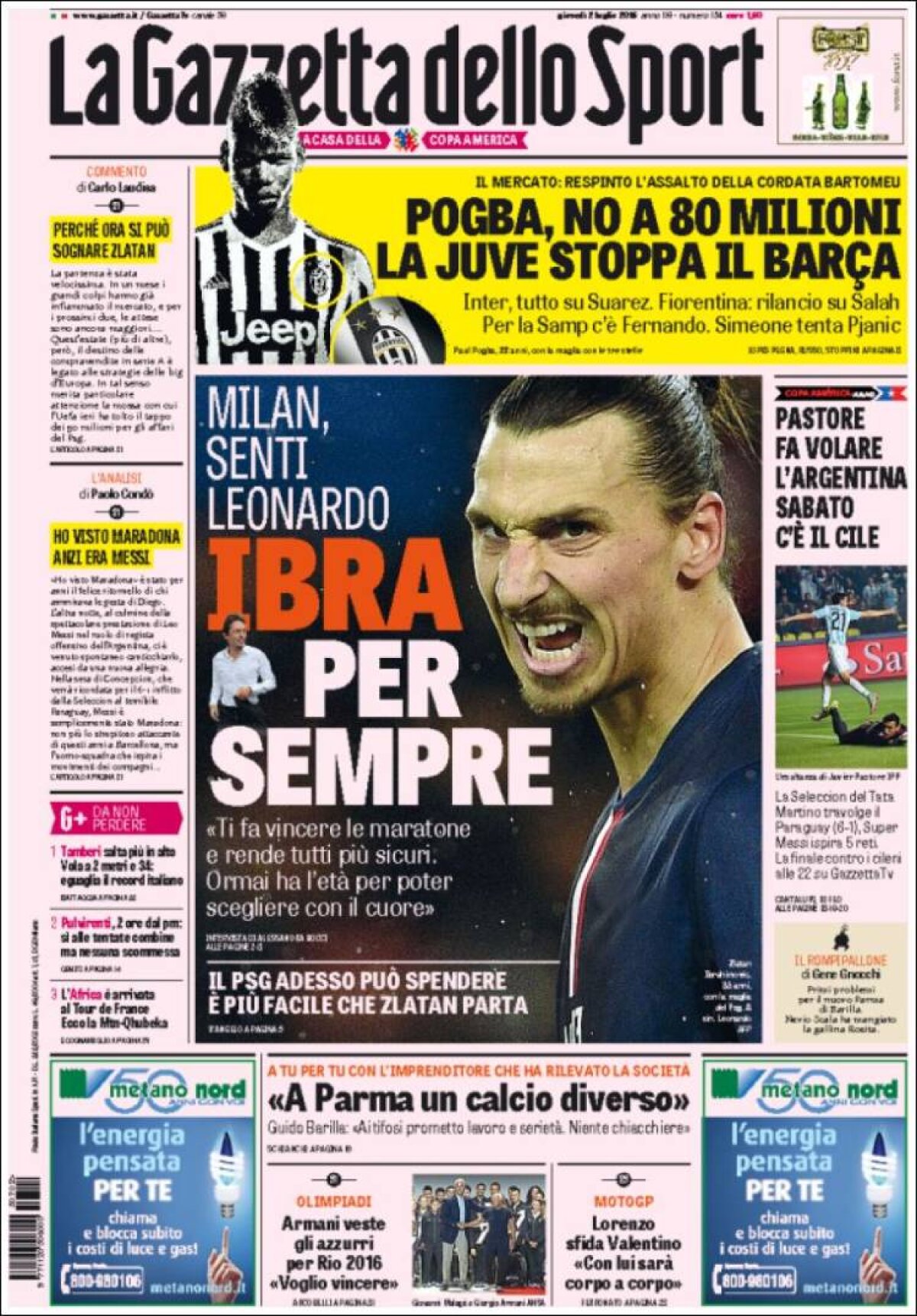 Ce scriu azi ziarele de sport din lume (2 iulie 2015)