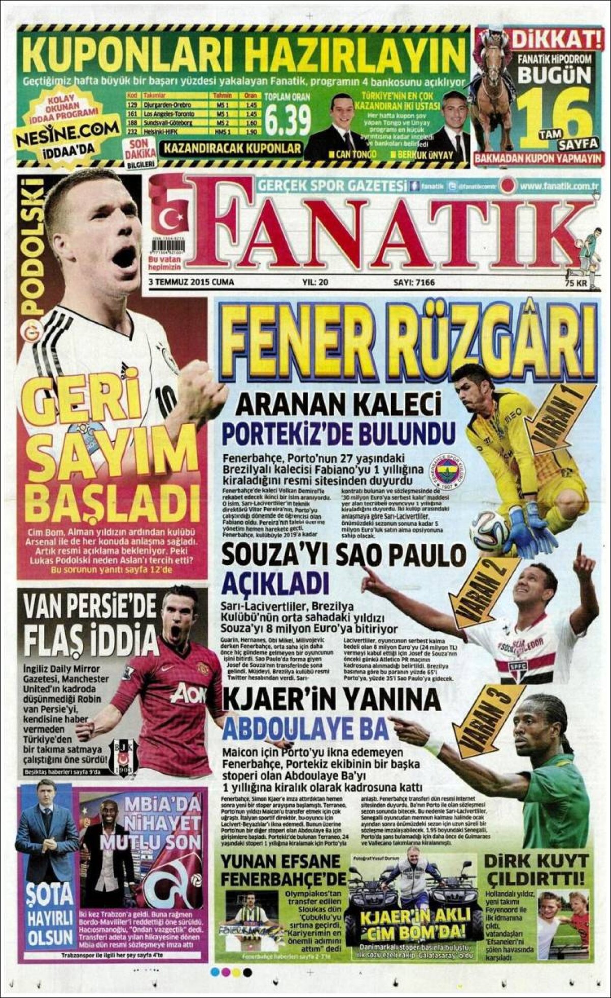 Ce scriu azi ziarele de sport din lume (3 iulie 2015)