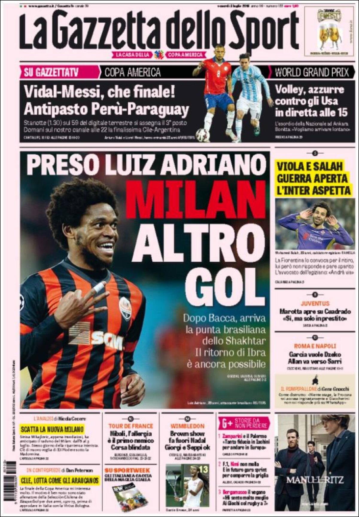 Ce scriu azi ziarele de sport din lume (3 iulie 2015)