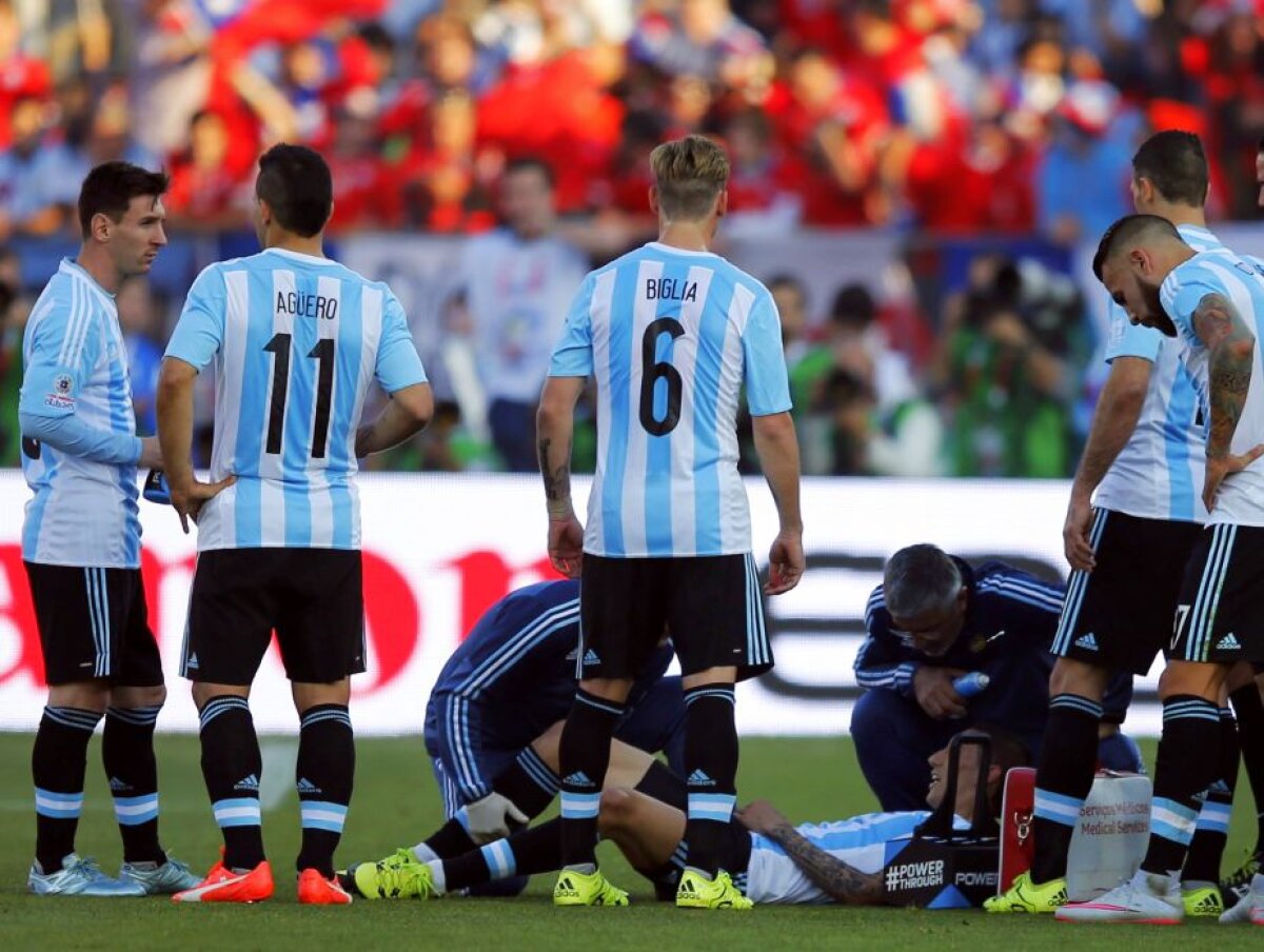 FOTO Pierdere grea pentru Argentina în finala Copa America » Omul meciului cu Paraguay a ieșit accidentat
