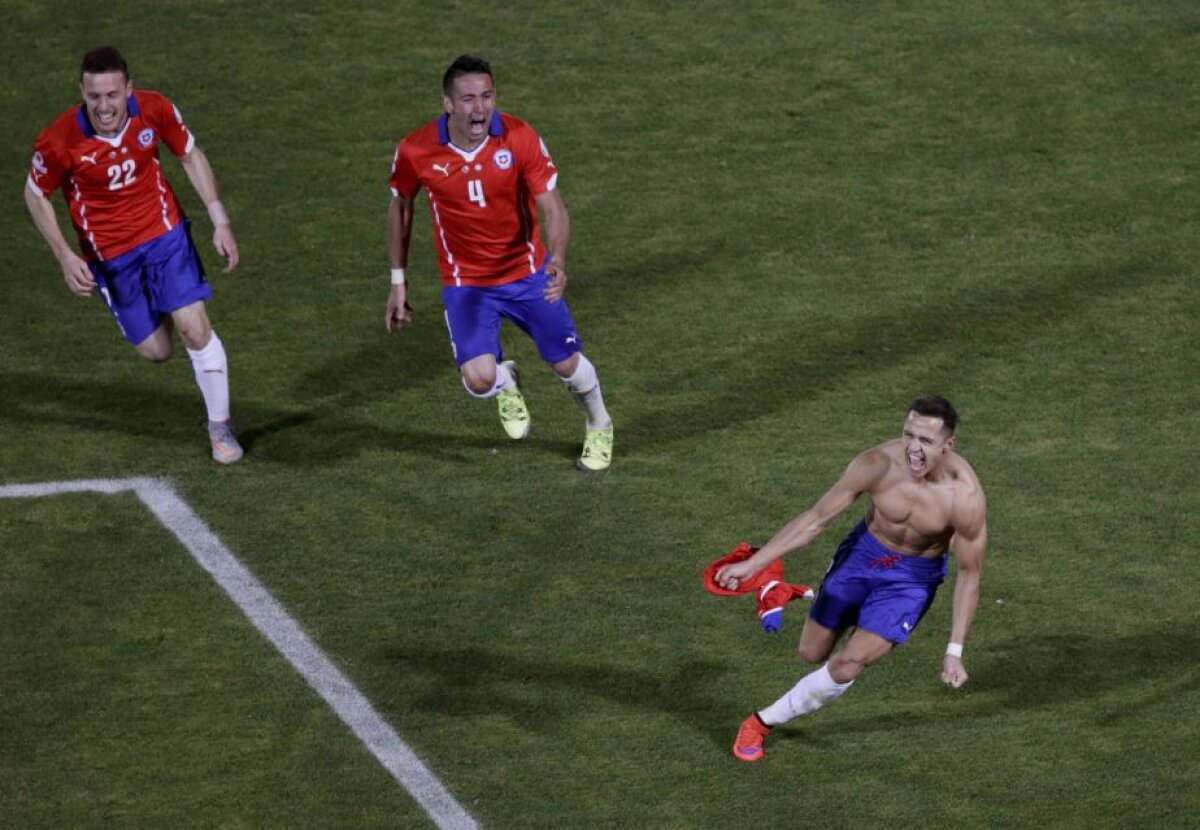 GALERIE FOTO Cum au sărbătorit chilienii cîștigarea în premieră a Copei America