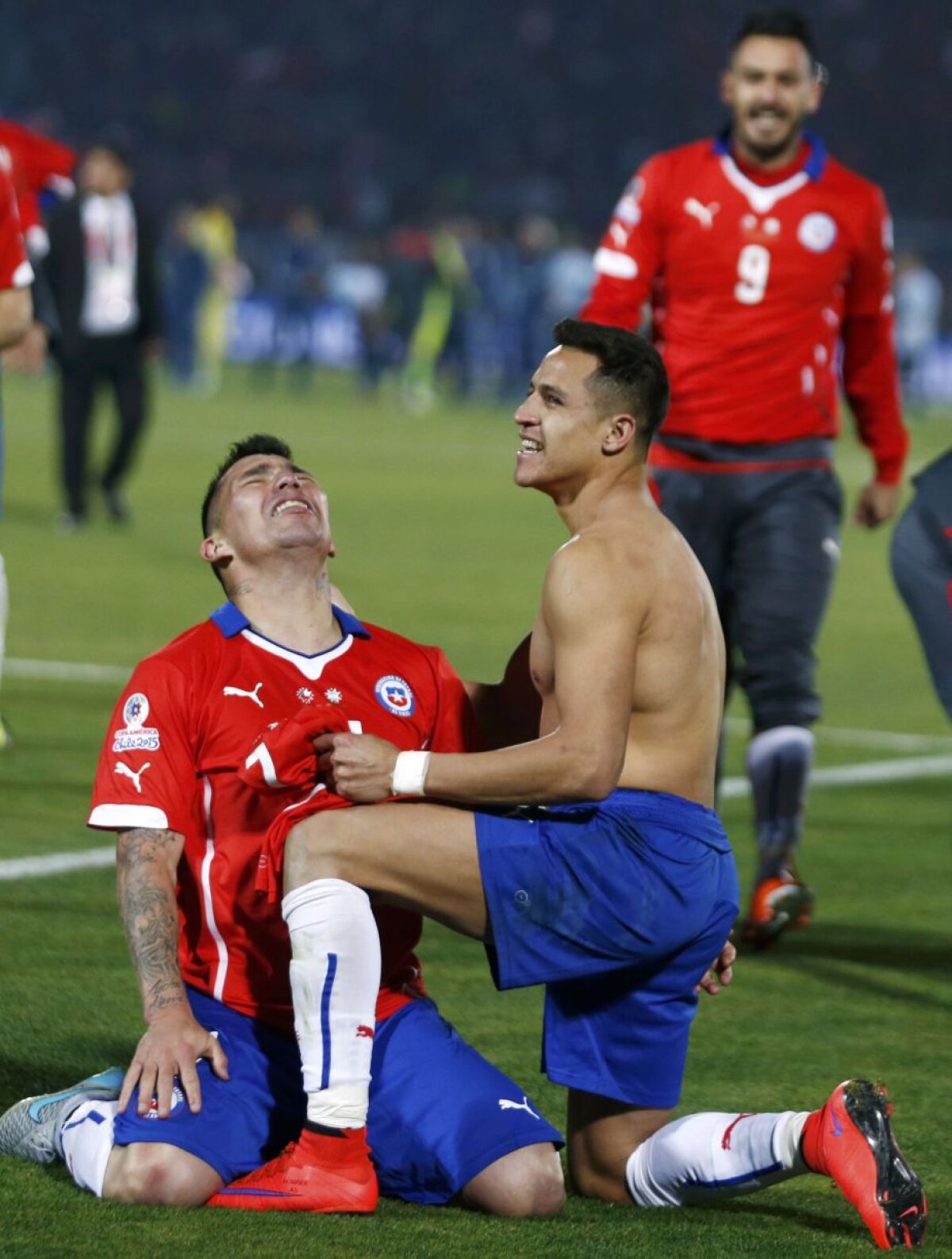 GALERIE FOTO Cum au sărbătorit chilienii cîștigarea în premieră a Copei America