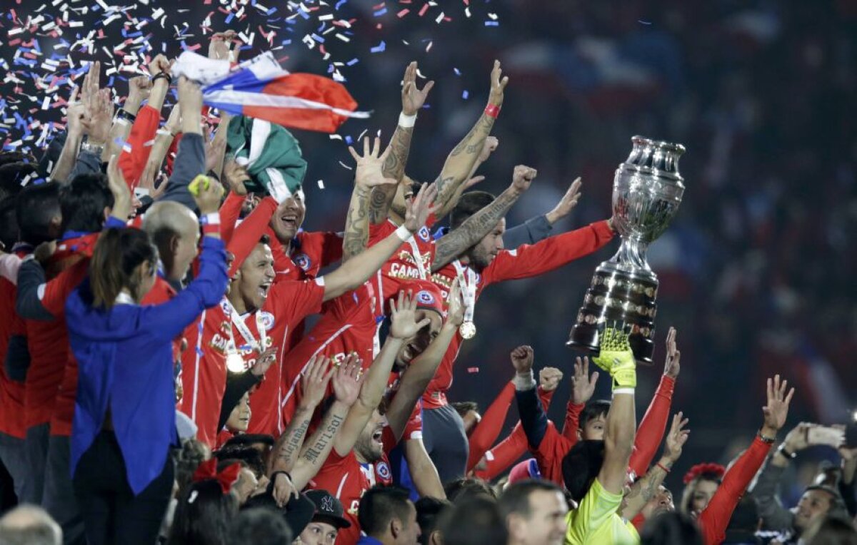 GALERIE FOTO Cum au sărbătorit chilienii cîștigarea în premieră a Copei America