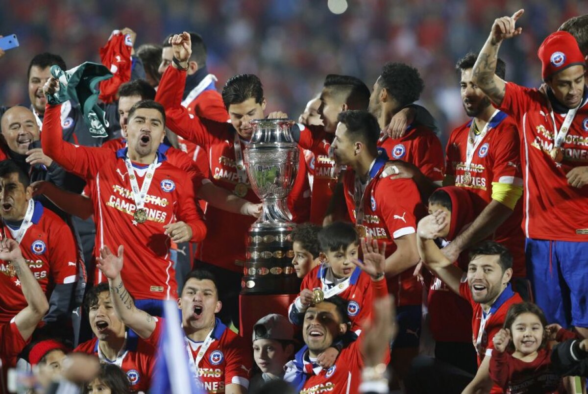 GALERIE FOTO Cum au sărbătorit chilienii cîștigarea în premieră a Copei America