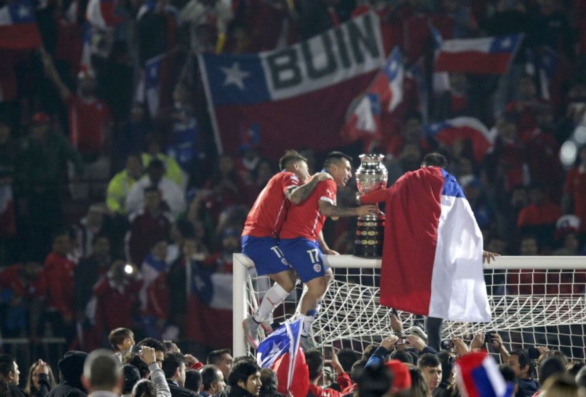 GALERIE FOTO Cum au sărbătorit chilienii cîștigarea în premieră a Copei America