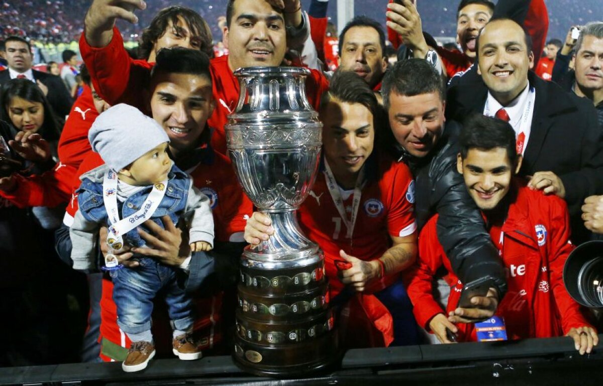 GALERIE FOTO Cum au sărbătorit chilienii cîștigarea în premieră a Copei America