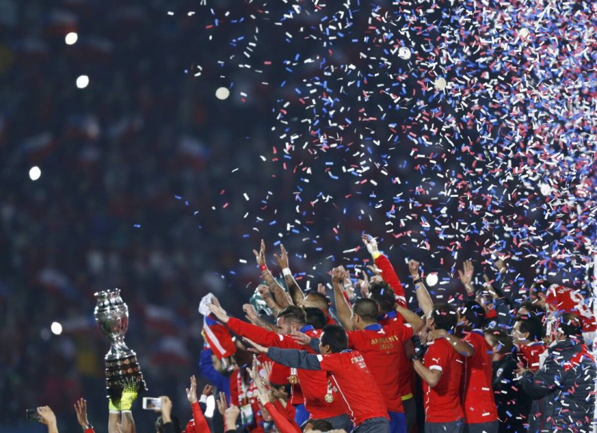 GALERIE FOTO Cum au sărbătorit chilienii cîștigarea în premieră a Copei America