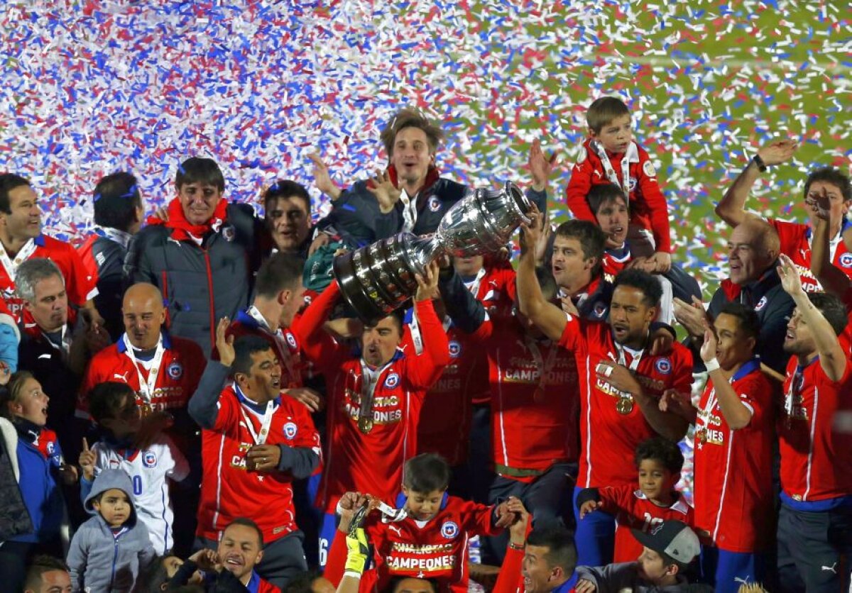 GALERIE FOTO Cum au sărbătorit chilienii cîștigarea în premieră a Copei America