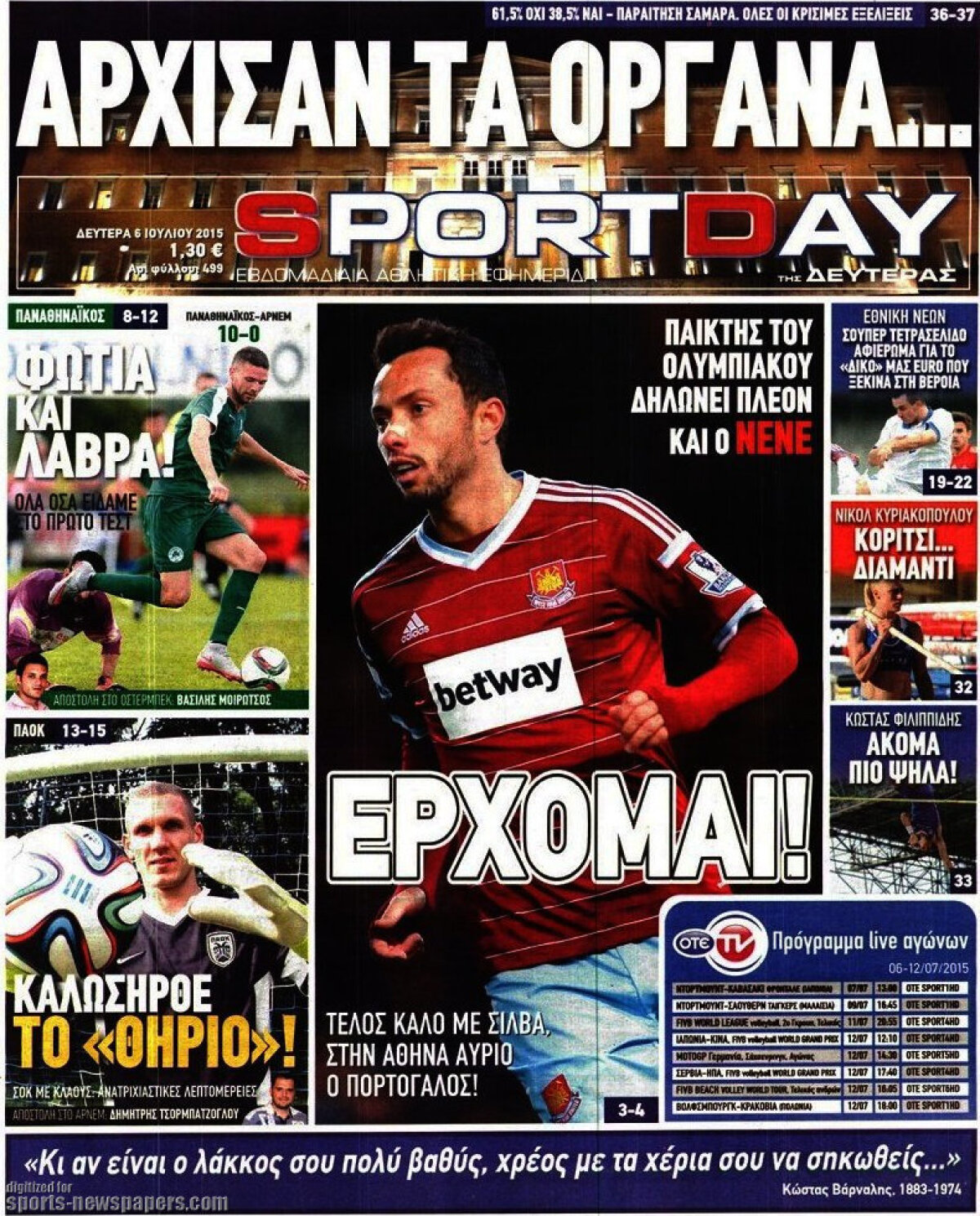 Ce scriu azi ziarele de sport din lume (6 iulie 2015)