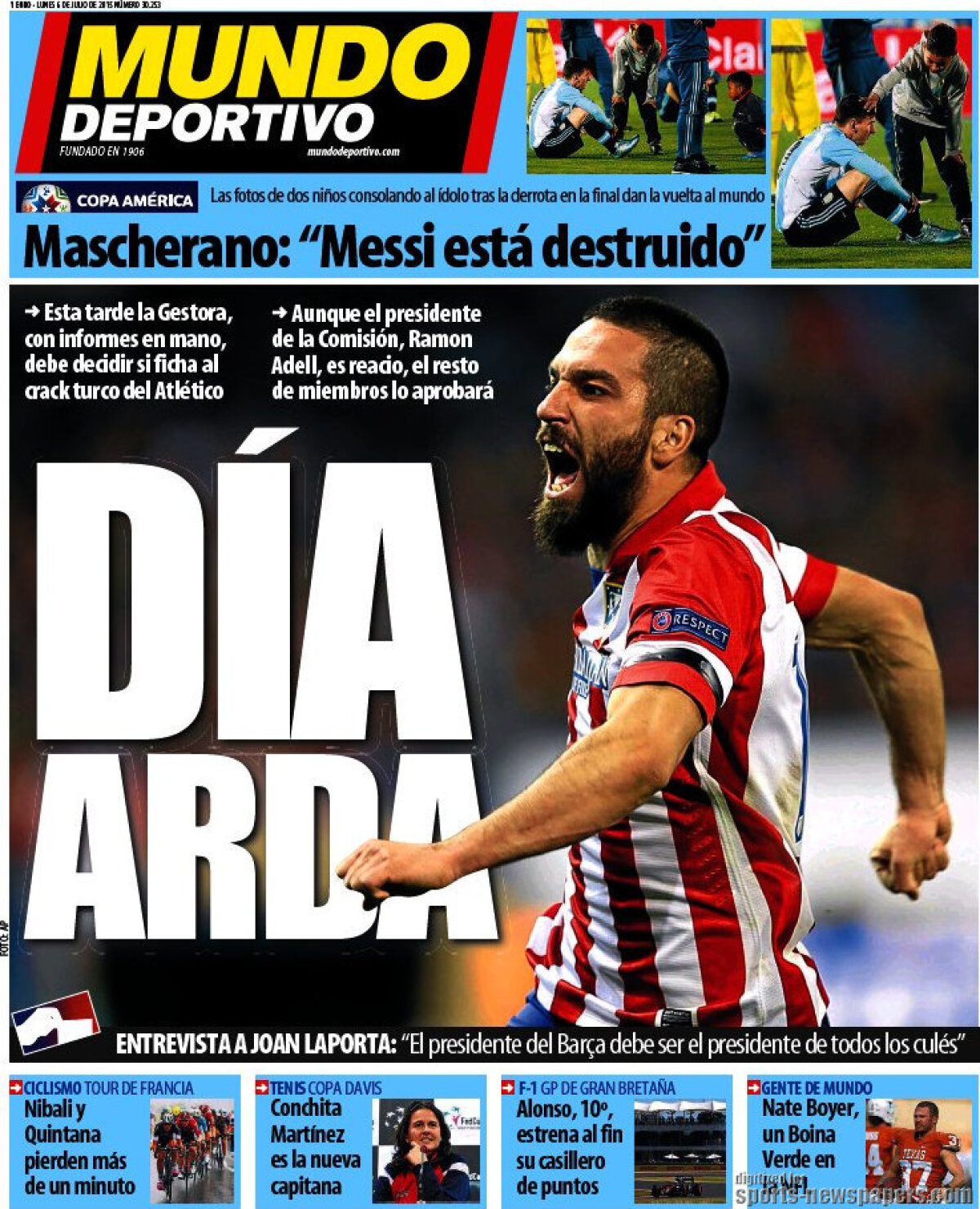 Ce scriu azi ziarele de sport din lume (6 iulie 2015)