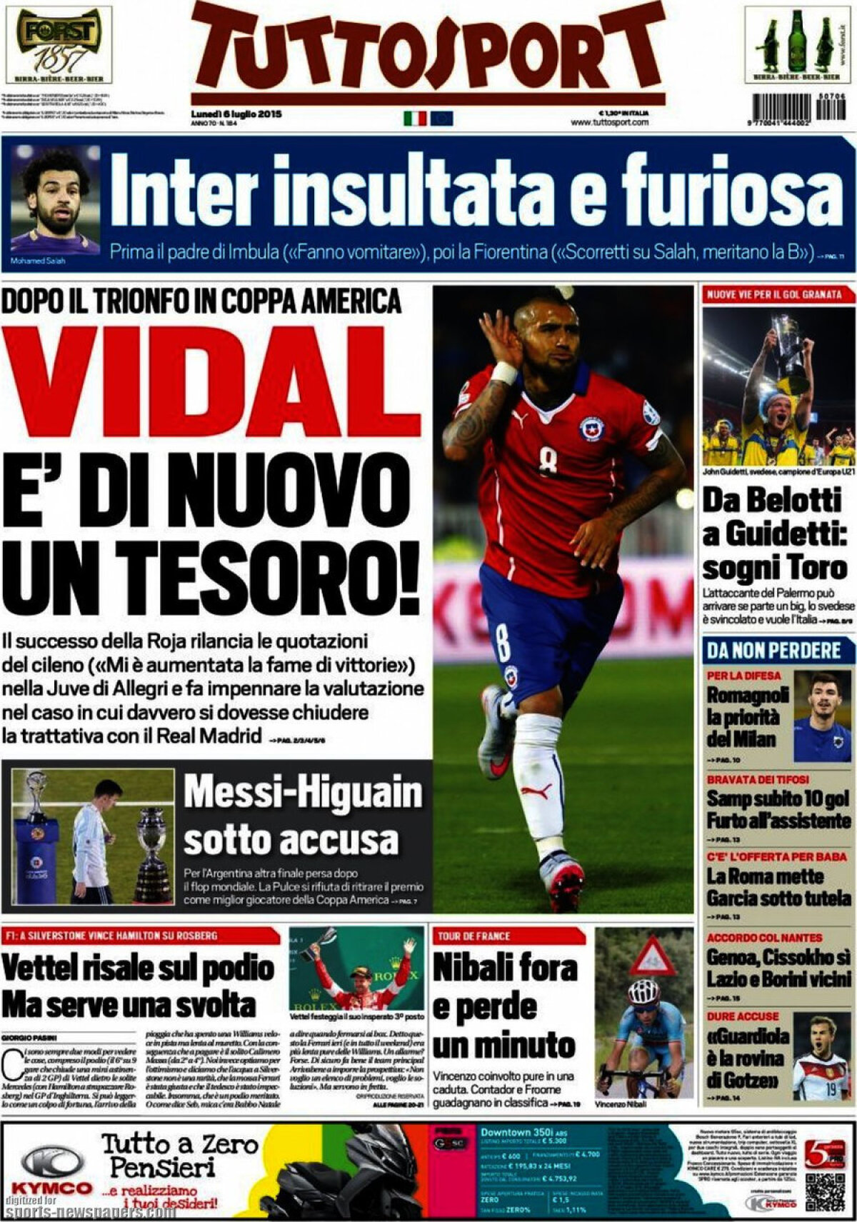 Ce scriu azi ziarele de sport din lume (6 iulie 2015)